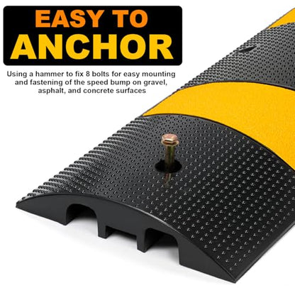 2 Channel Rubber Speed Bumps Humps (2 Count)