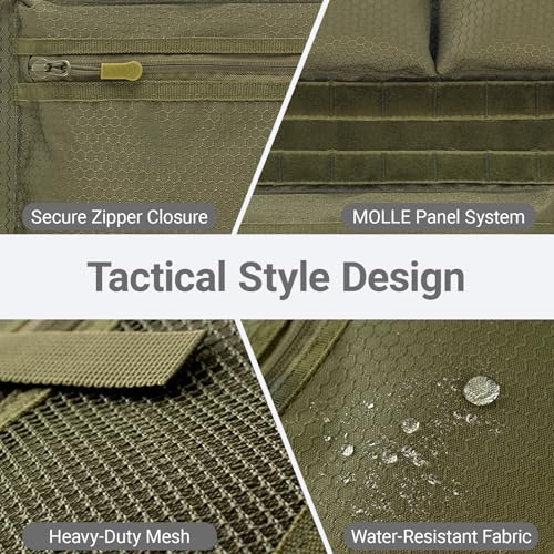 Tactical Car Seat Organizer with Multiple Pockets