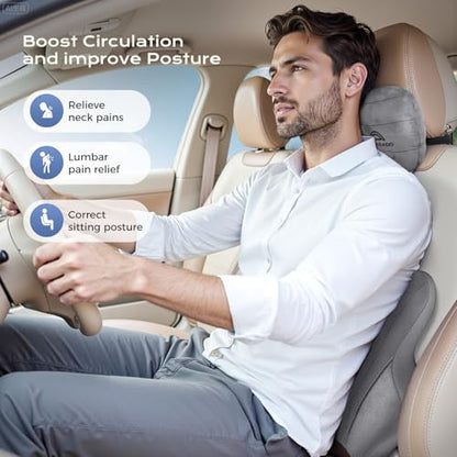 Car Lumbar Support Pillow and Car Neck Pillow Kit
