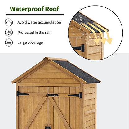 Outdoor Storage Cabinet with 2 Shelves