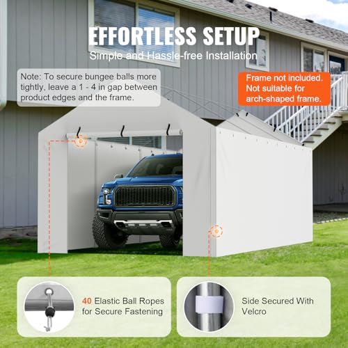 Carport Replacement Canopy Cover Side Wall 10 x 20 ft