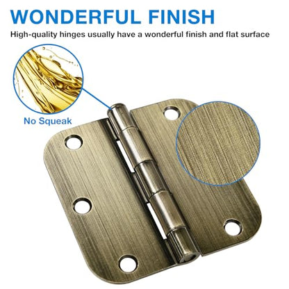 Rounded Door Hinges 3.5" X 3 1