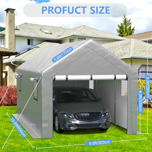 Carport 10x20 ft Heavy Duty with Roll