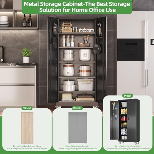 71 in. Garage Storage Cabinet with Wheels
