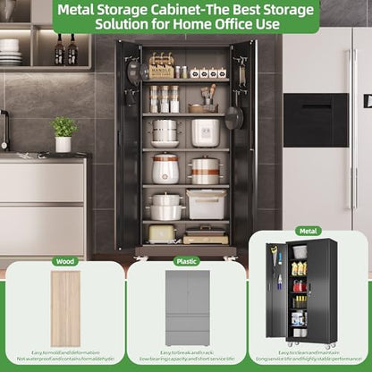 71 in. Garage Storage Cabinet with Wheels