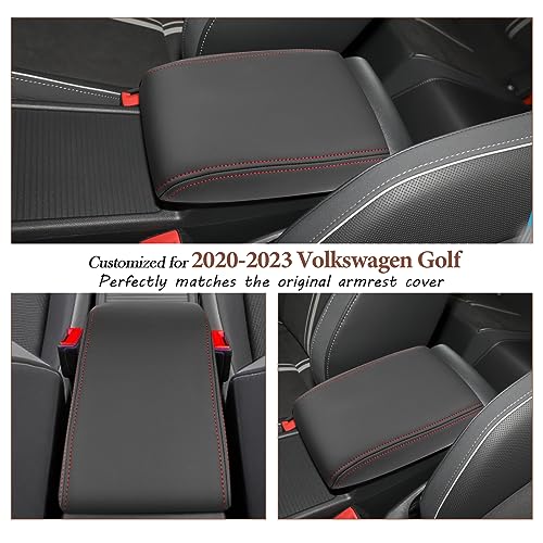 for 2020 2024 Volkswagen Golf Center Console Cover 2023 2024 Golf Accessories Armrest Cover 2023 2024 Golf R Seat Box Cover 2020