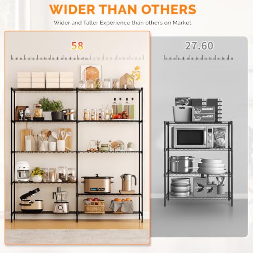 70" W Storage Shelves 1600LBS Heavy Duty Metal Shelving