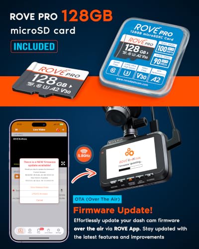 R2 4K Dual Dash Cam Front and Rear