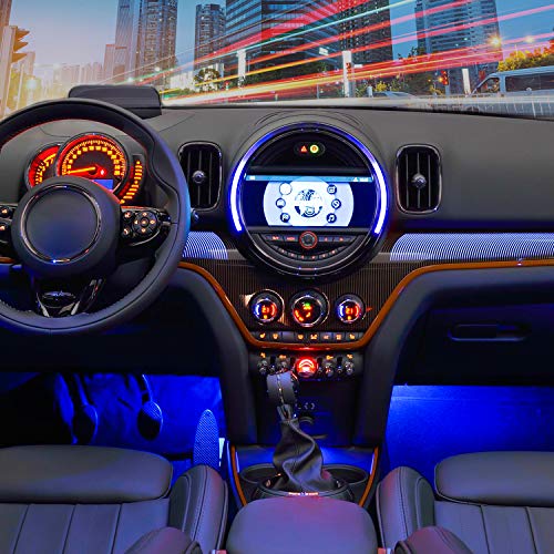 4PCS Car USB Interior Lights RGB Remote Control