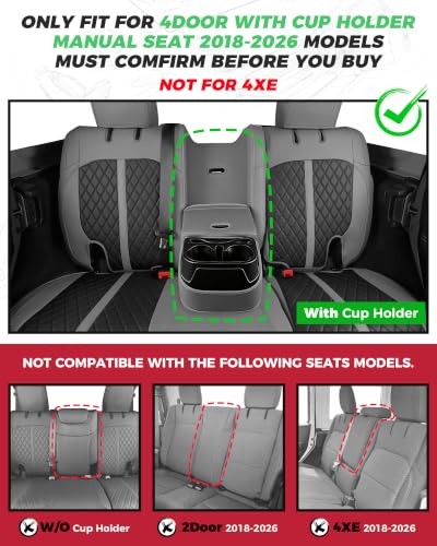 for Jeep Wrangler Leather Custom Car Seat Covers Full Set 4 Door