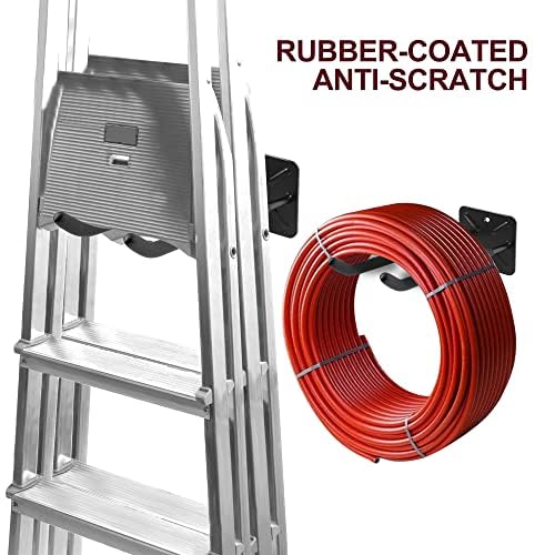 4 Pack Metal Wall Mount Garage Double Storage Hooks (4 Count)