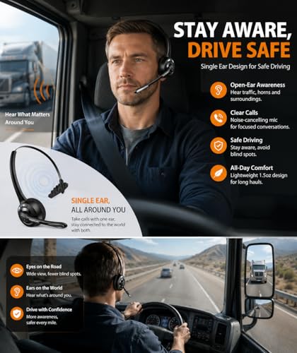 Single Ear Bluetooth Headset