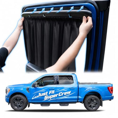 2025 Upgraded] Weektic Car Curtains for 2021 2022 2023 2024 2025 Ford F150 SuperCrew (4 Count)