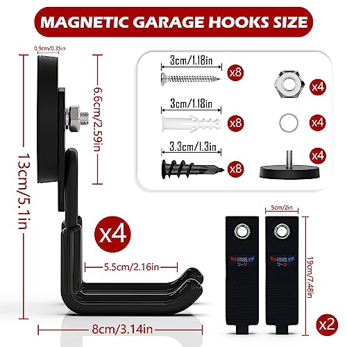 Heavy Duty Magnetic Hooks (4 Count)