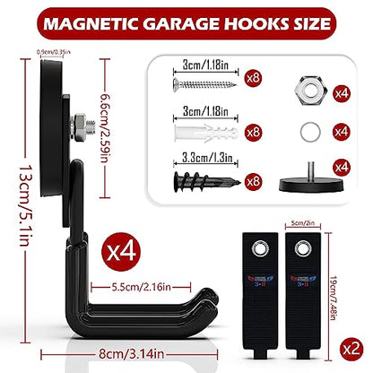 Heavy Duty Magnetic Hooks (4 Count)