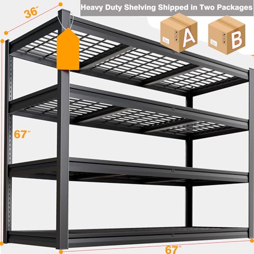67" W Garage Shelving Heavy Duty