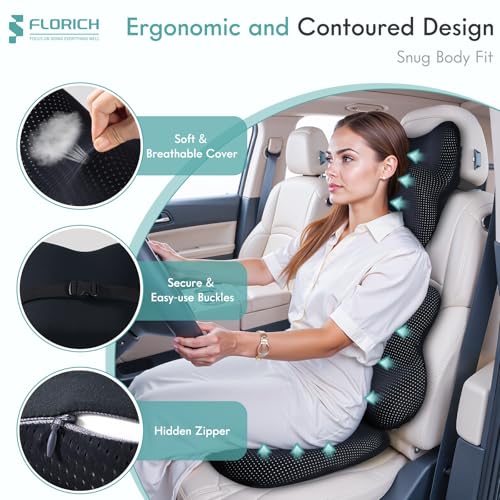 Car Seat Cushion and Lumbar Support Pillow for Office Chair Car