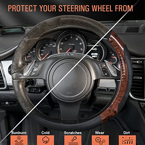 Wood Grain Microfiber Leather Sporty 14.5