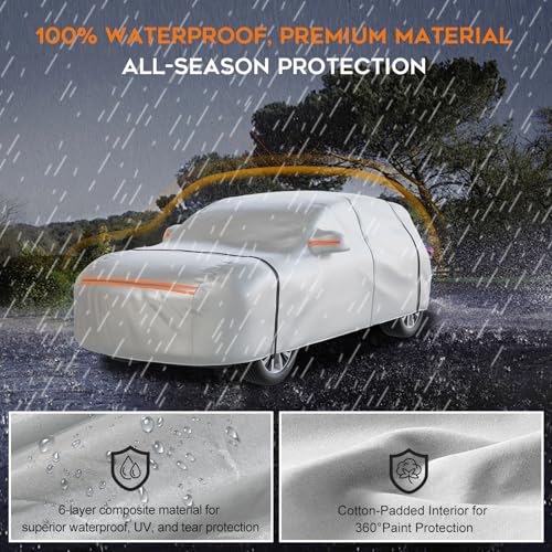 Heavy Duty SUV Car Cover Waterproof All Weather for Automobiles