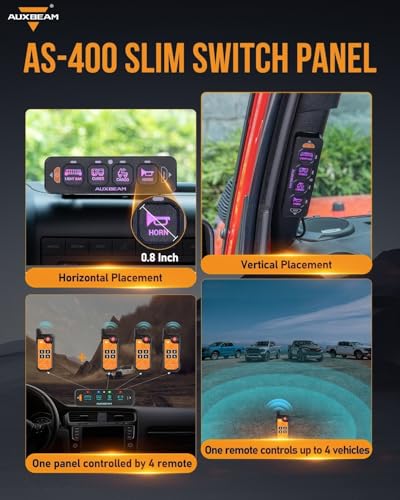 AS 400 Slim 4 Gang Switch Panel with Bluetooth APP &Wireless Remote