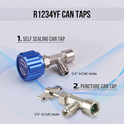 Car A C R1234YF Adapter with Self Sealing Can Tap