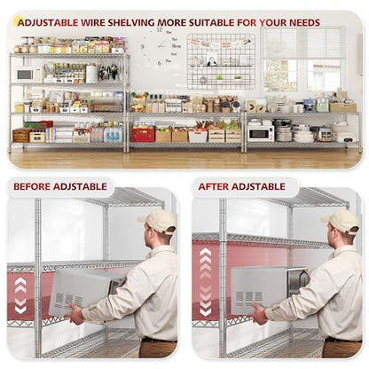4 Tier Heavy Duty Shelving with Wheels