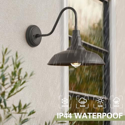 14in Dome Outdoor Gooseneck Lights for Barn