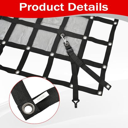 Heavy Duty 57" x 72"Truck Bed Cargo Net with 1500LBS Capacity