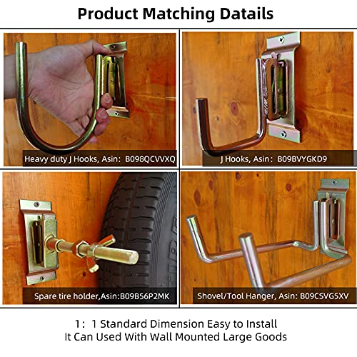 10PCS Heavy Duty E Track 5" J Hooks (10 Count)