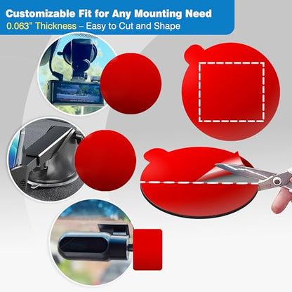 Double Sided Adhesive Pads for Dash Cam Mount (4 Count)