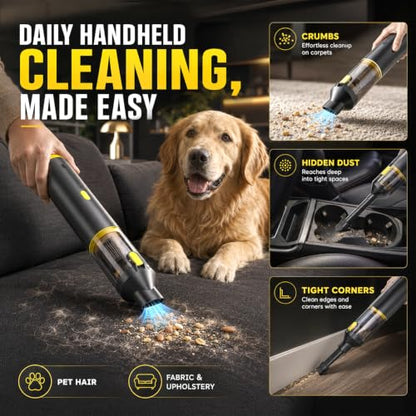 Handheld Car Vacuum Portable Cordless 3 Suction Modes