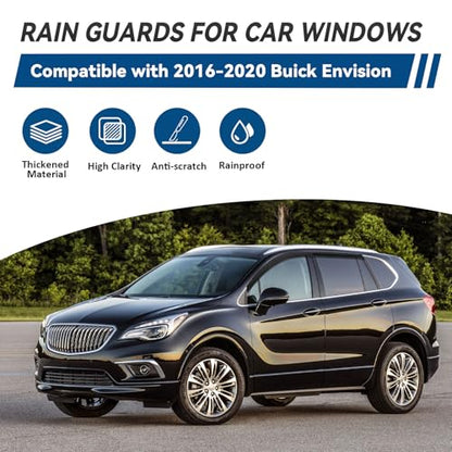 4pcs Window Visors Rain Guards for 2016