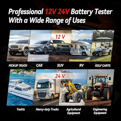 KW700 Car Battery Tester with Printer 12V