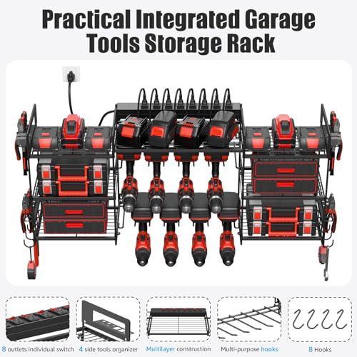 Black Power Tool Organizer Wall Mount (15.66 Count)