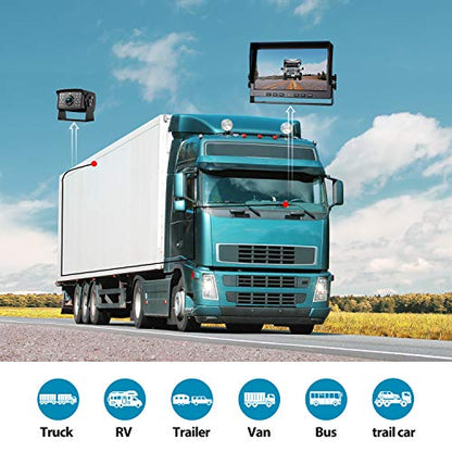 10" HD 1080P Wired Backup Camera with 10" Dual Split Screen Monitor