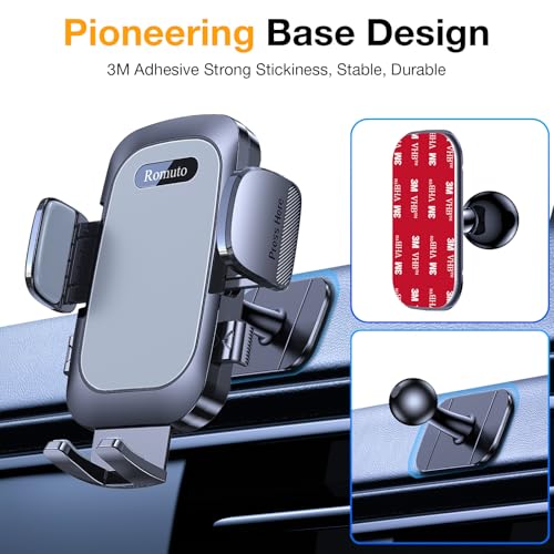 Phone Holders for Your Car Phone Holder Mount【Super Suction】Cell Phone Holder for Car Accessories for Women Men【360° Adjustable】Suction Phone Mount for Car