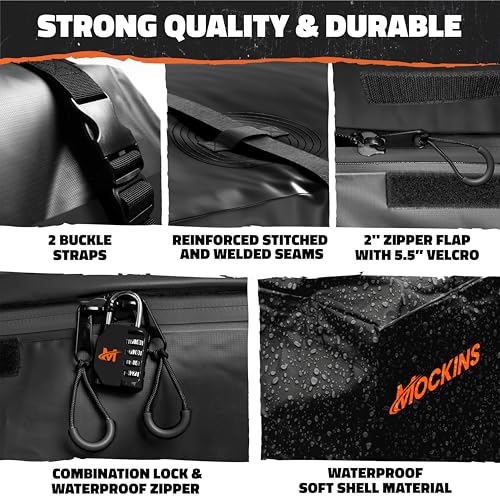 Square Trailer Hitch Cargo Carrier & 30 Cu Ft Waterproof Cargo Bag