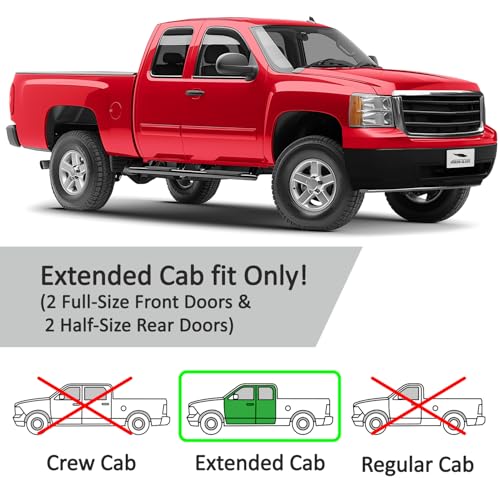 in Channel Extra Durable Rain Guards for Trucks GMC Sierra 2007