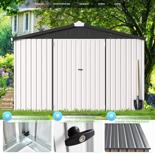 10x14 Shed 14x10 Metal Outdoor Storage Shed