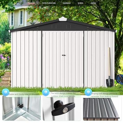 10x14 Shed 14x10 Metal Outdoor Storage Shed