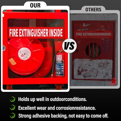 Fire Extinguisher Inside Sticker Sign (2 Count)