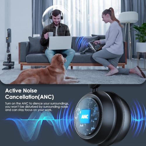 Upgrade ANC & ENC Wireless Headset with Mic for Work