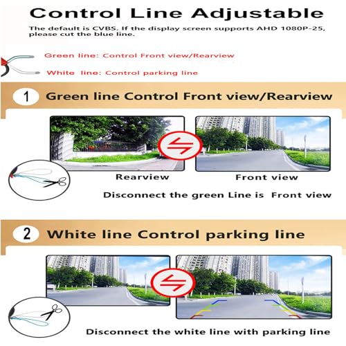 Wired Backup Camera for Truck 5 '' AHD 1080P Front Rear View Monitor KIT 2K IP67 Waterproof Night Vision Reverse Camera for CAR