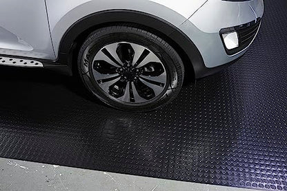 Large Coin Pattern Vinyl Garage Floor Protector Mat