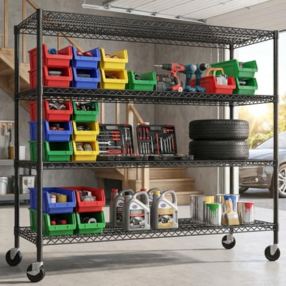 4 Tier Heavy Duty Metal Shelving Unit