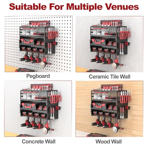 16" Metal Power Tool Organizer Wall Mount