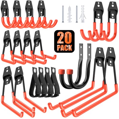 MKRUI 20 Pack Garage Hooks for Storage & Hanging Items