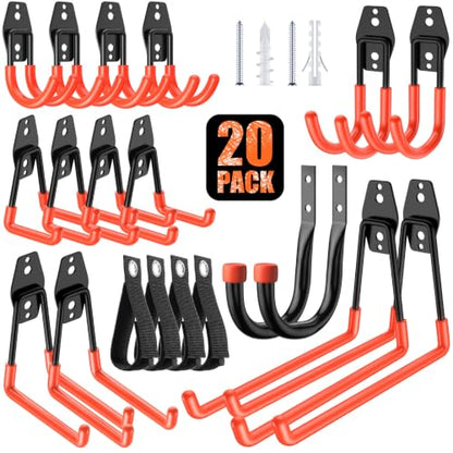 MKRUI 20 Pack Garage Hooks for Storage & Hanging Items