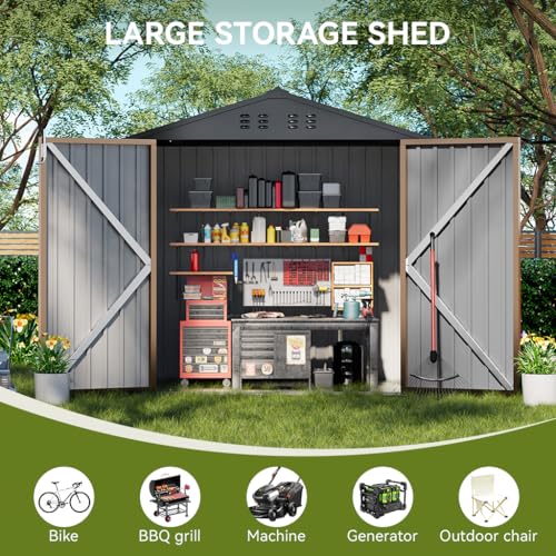 Shed Outdoor Storage Shed Metal (2 Count)