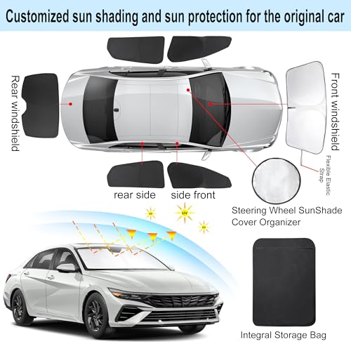 Window Shades for Hyundai Elantra 2021 (6 Count)
